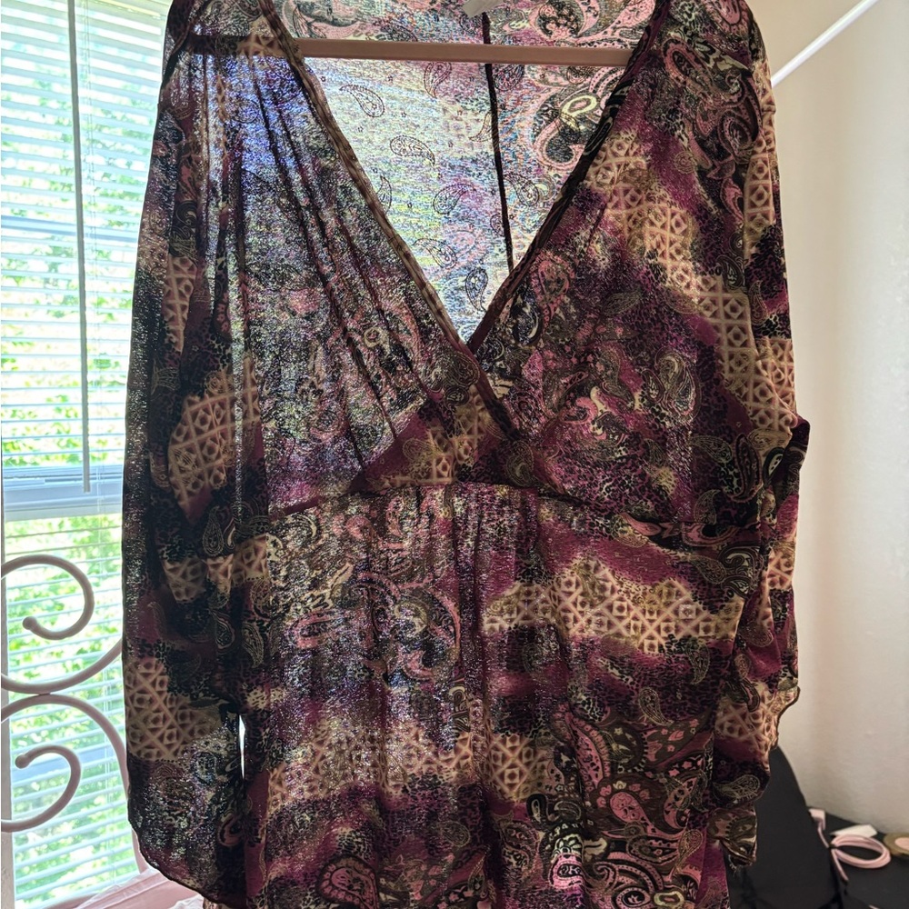 Bohemian Paisley Print Blouse